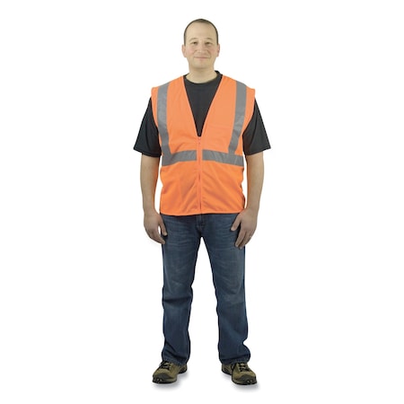 Pip Hi-Vis Safety Vest L Class 2 , Zipper 4 Pockets 302-MVGZ4POR-L